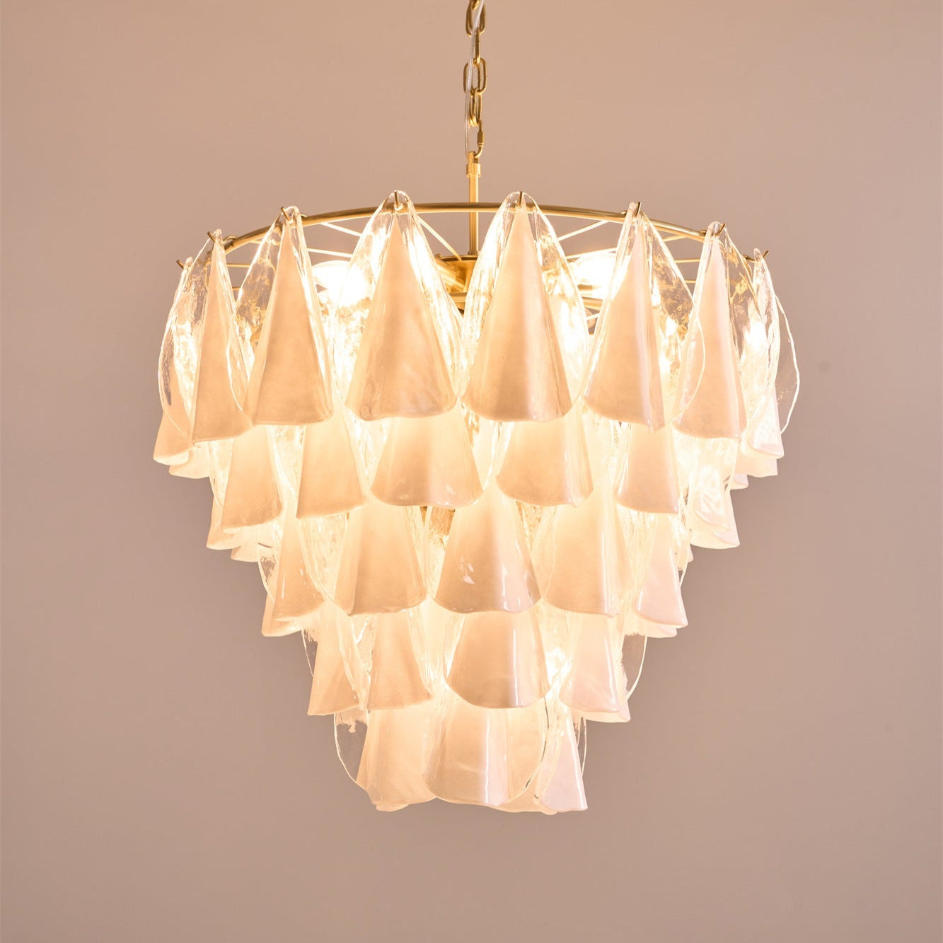Anthesis Art White Glass Chandelier