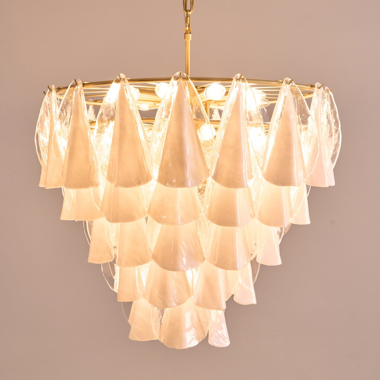 Anthesis Art White Glass Chandelier