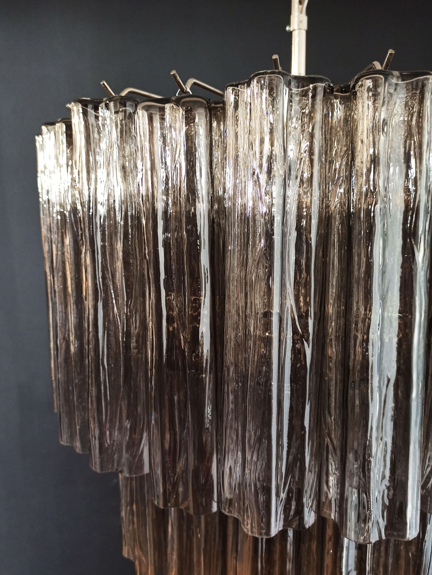 Pastel Art smoked Glass Chandelier – 78 Tubes