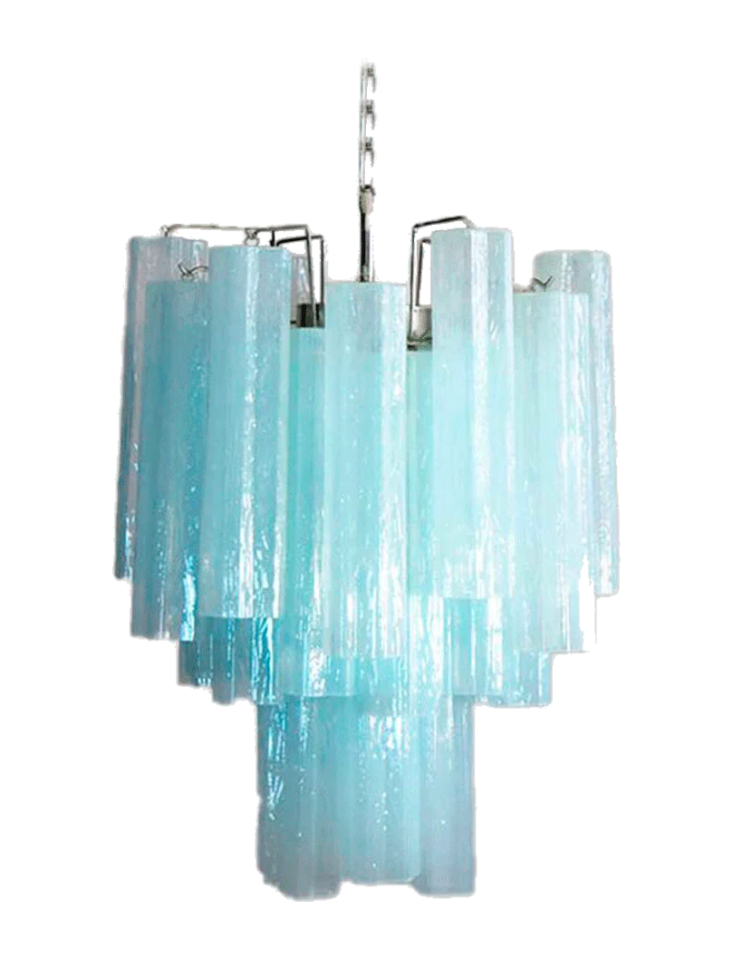 Pastel Art Glass Chandelier – 30 Tubes