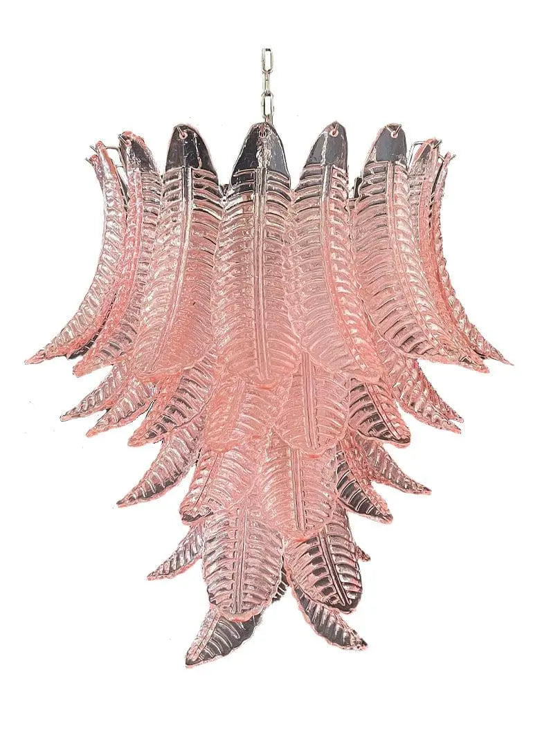 Folia Art 52 Glass Leaves Chandelier– Pink