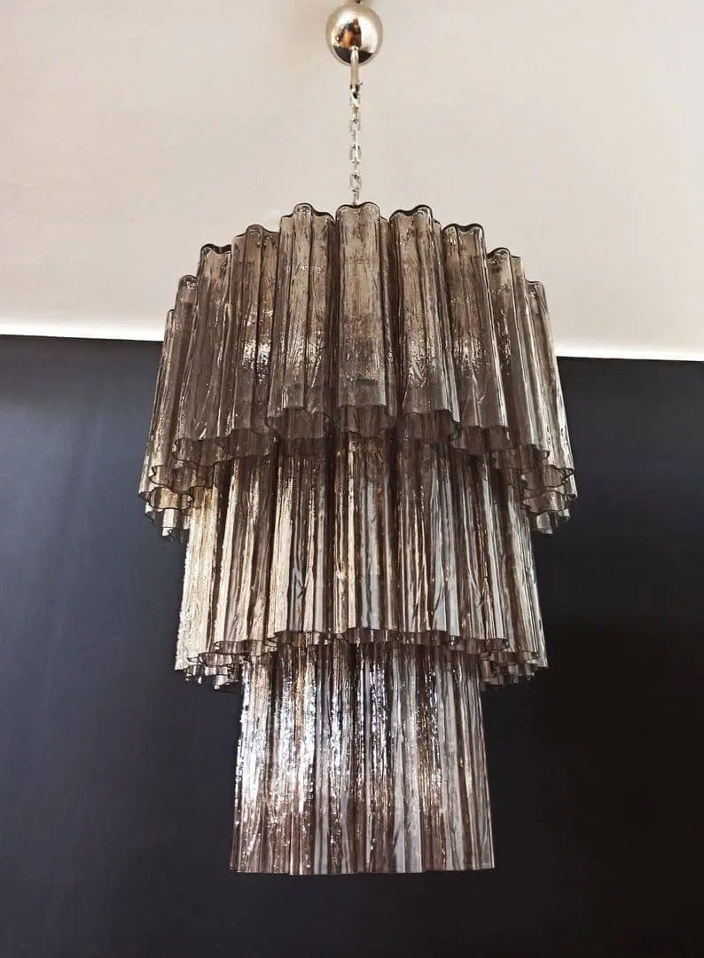 Pastel Art Smoked Glass Chandelier – 52 Tubes