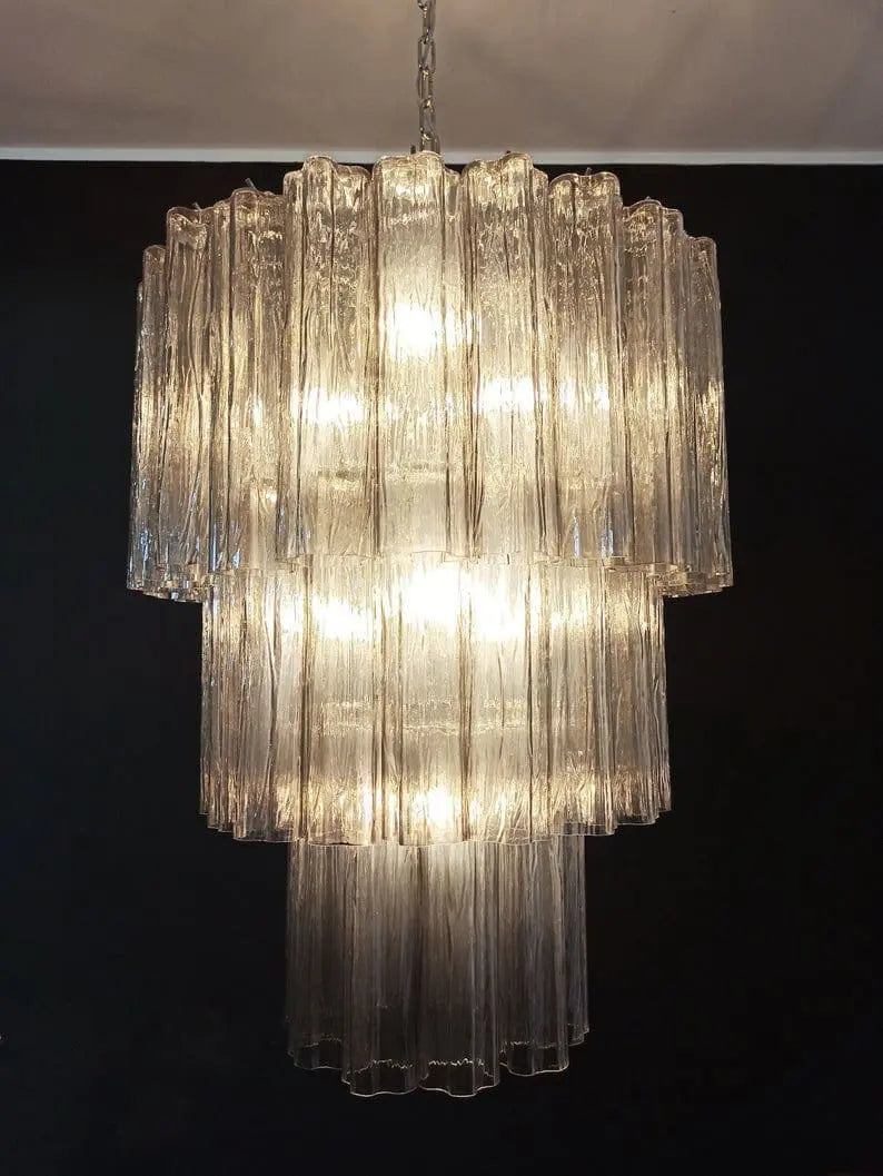 Pastel Art Smoked Glass Chandelier – 52 Tubes