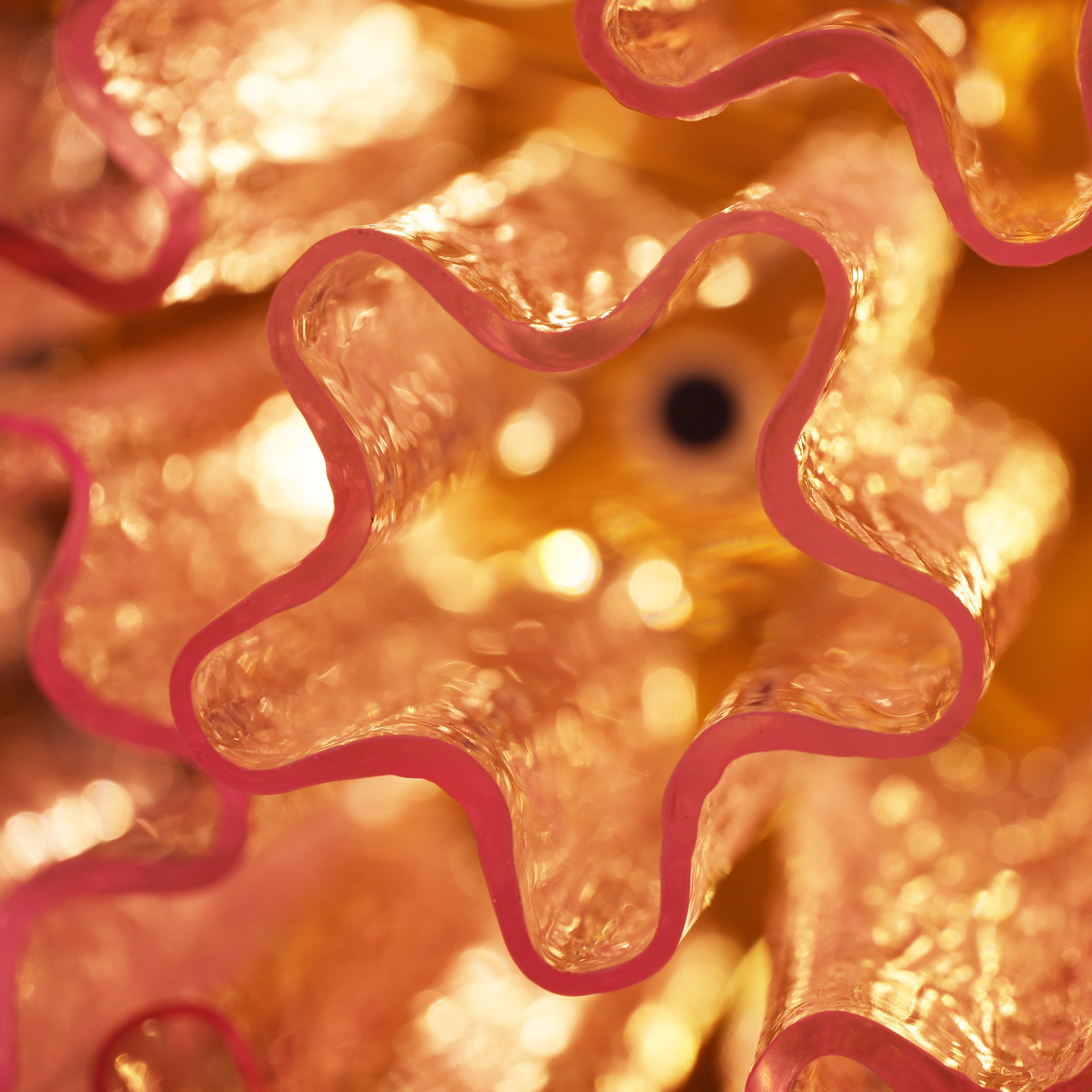 Pastel Art Pink Glass Flush Mount