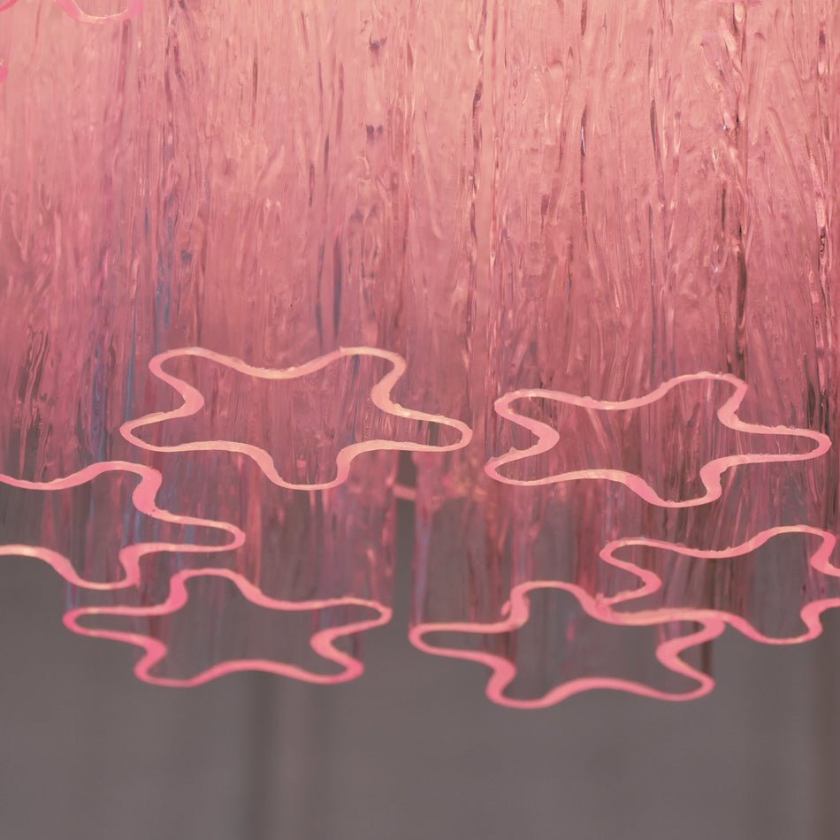 Pastel Art Pink Glass Flush Mount