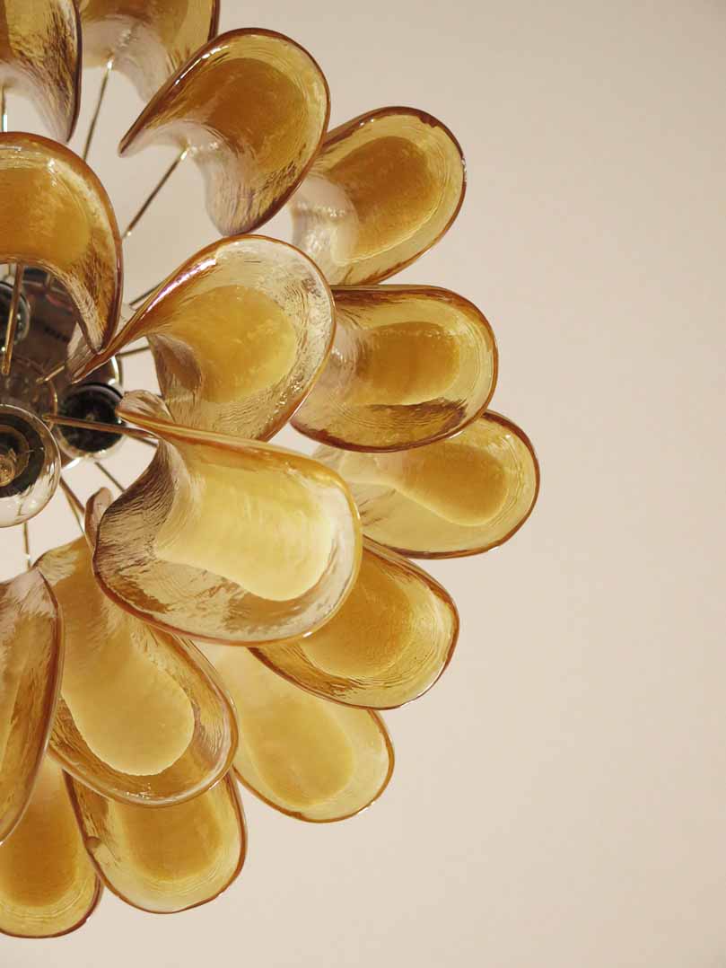 Anthesis Art Glass Chandelier – Amber