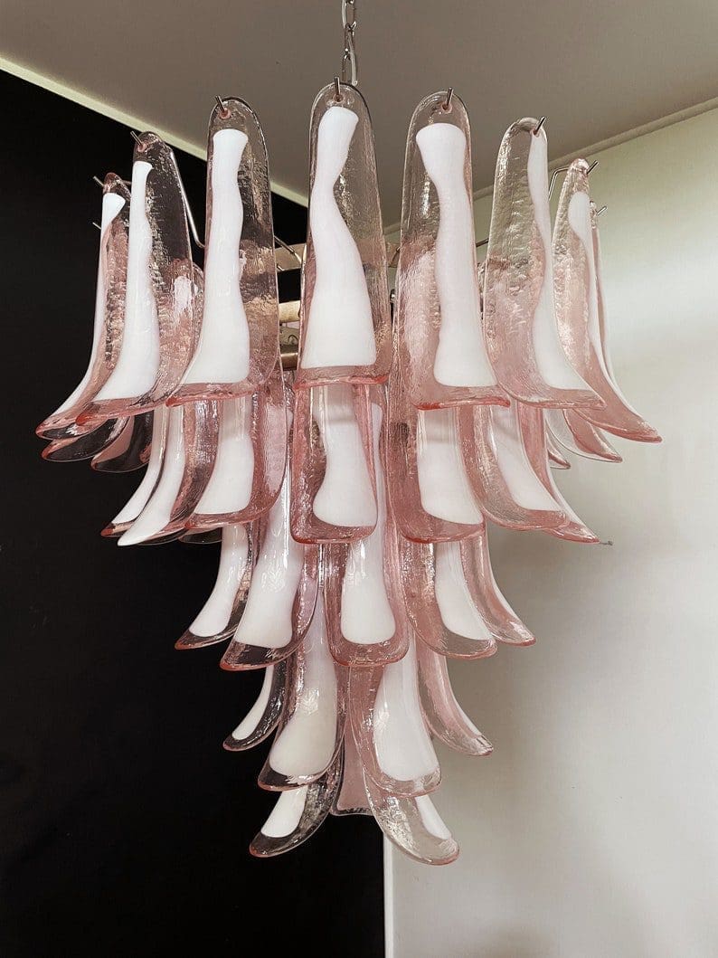 Anthesis Art Glass Chandelier – 52 petals – Pink