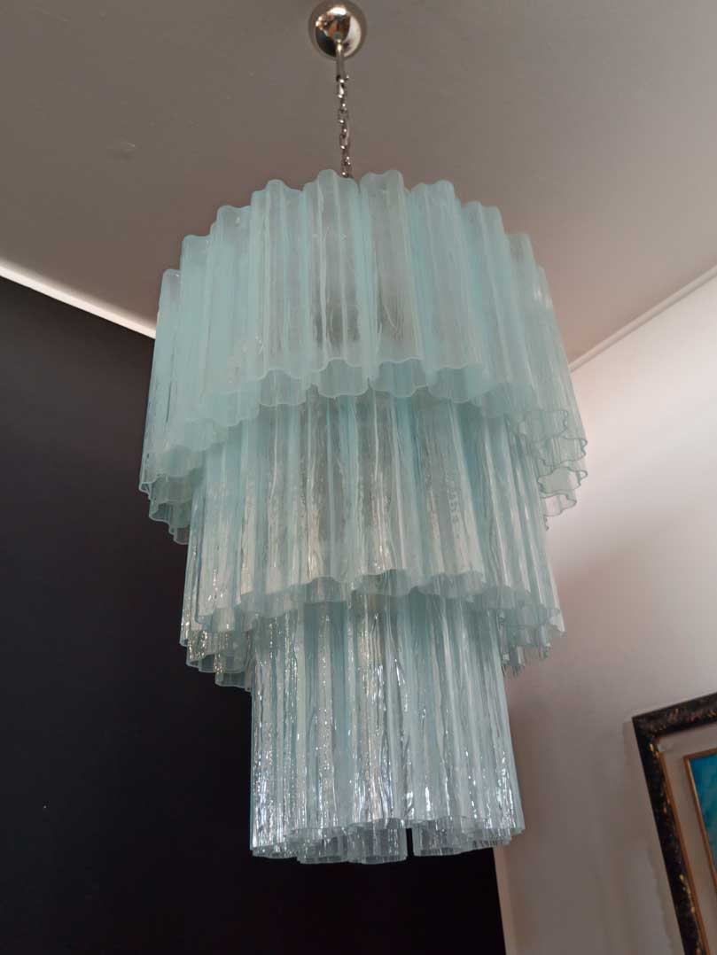 Pastel Art Glass Chandelier – 52 Tubes