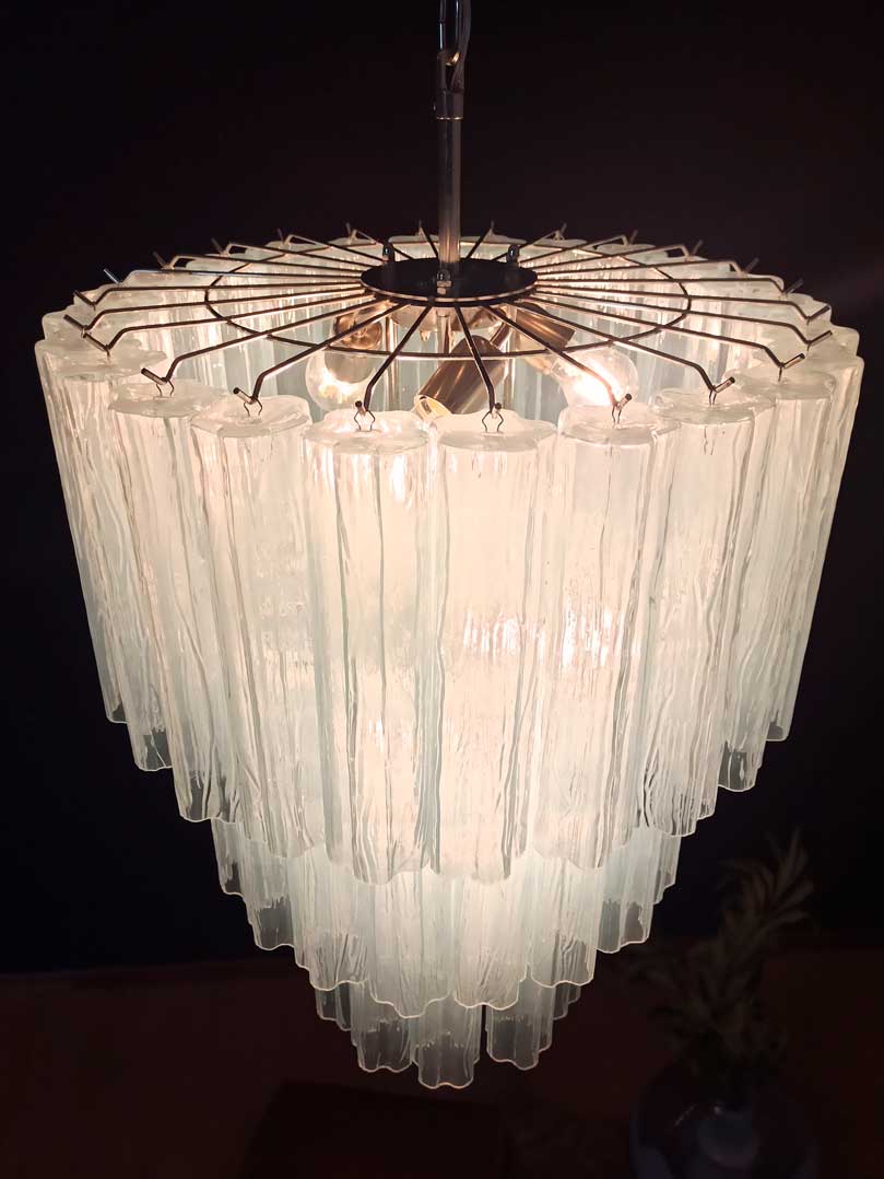 Pastel Art Glass Chandelier – 52 Tubes