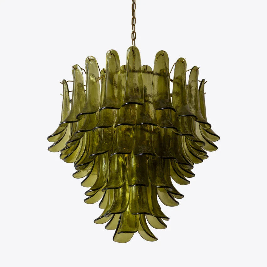 Anthesis Art Green Glass Chandelier