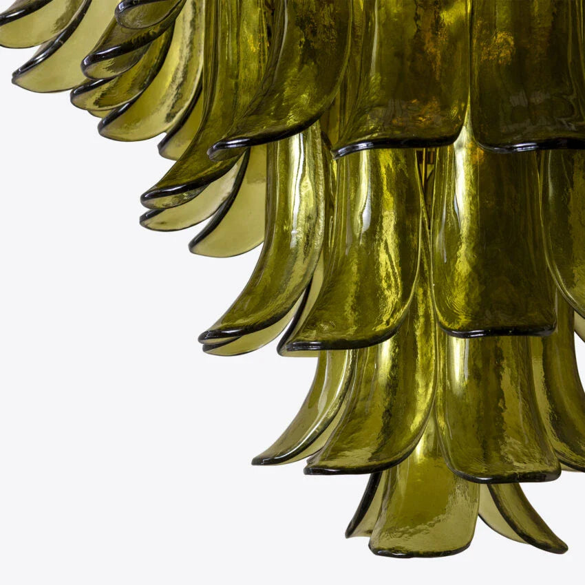 Anthesis Art Green Glass Chandelier