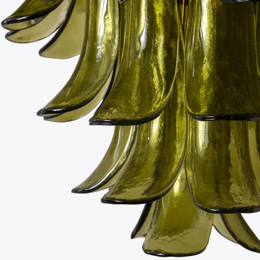 Anthesis Art Green Glass Chandelier