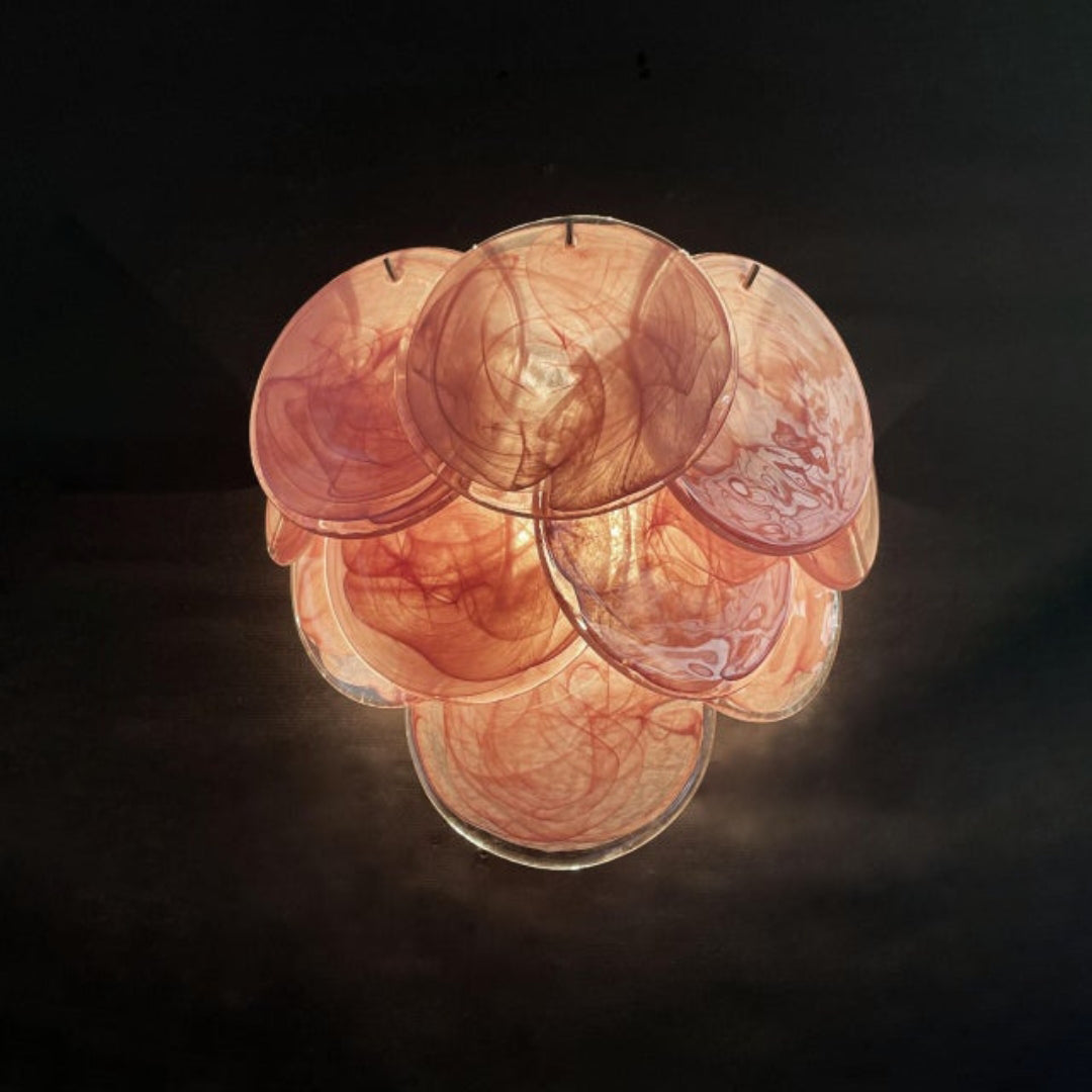 Cobalt Aura Glass Disc Wall sconce---Pink & Blue