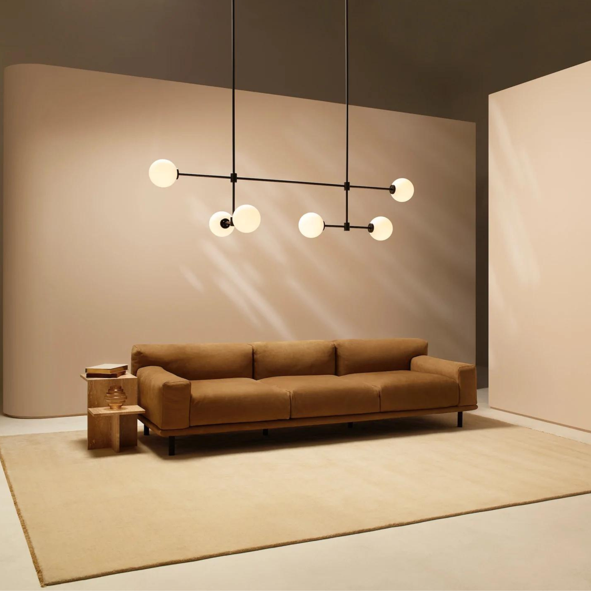 Modern Classic Alabaster Multi-Arm Chandelier