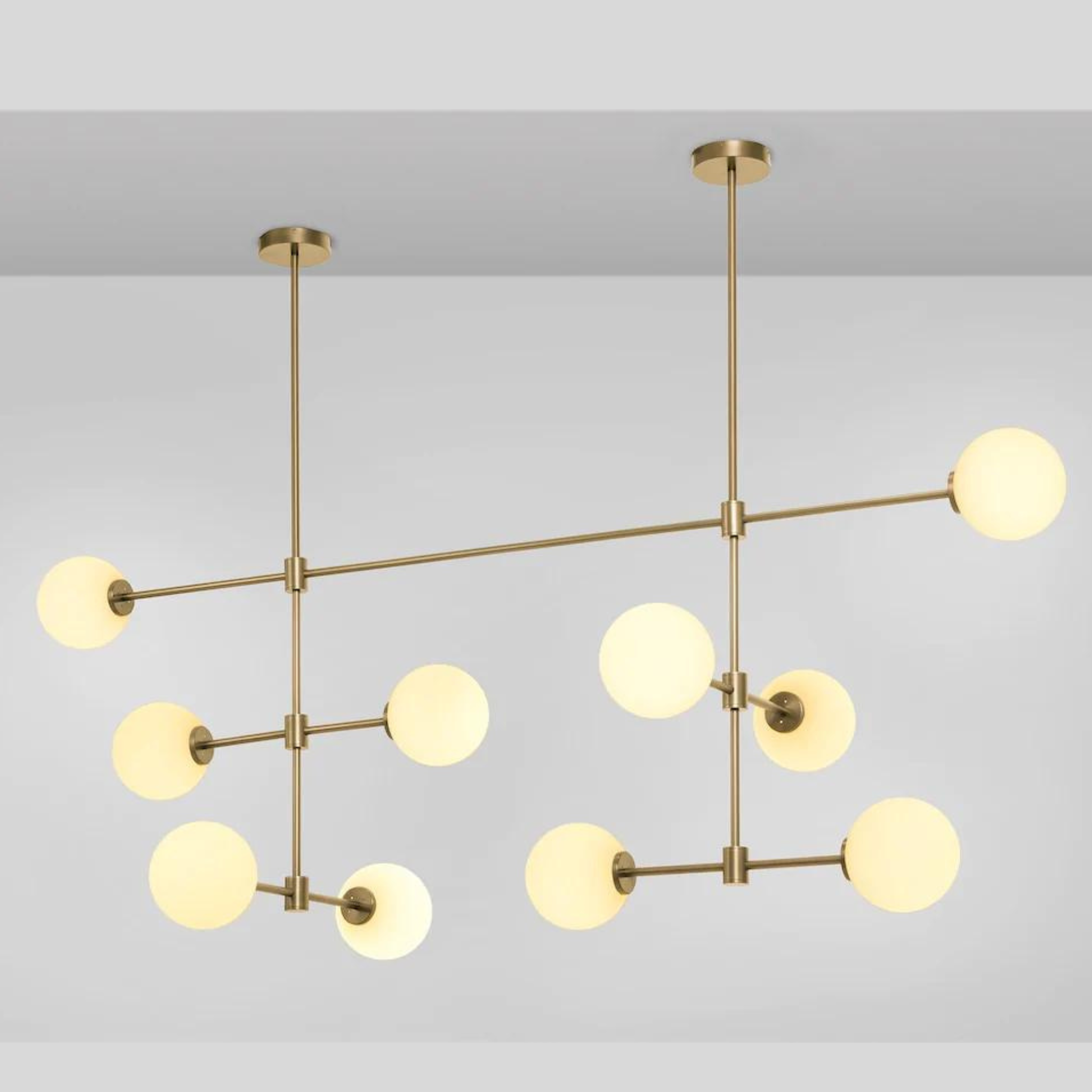 Modern Classic Alabaster Multi-Arm Chandelier