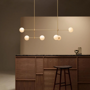 Modern Classic Alabaster Multi-Arm Chandelier