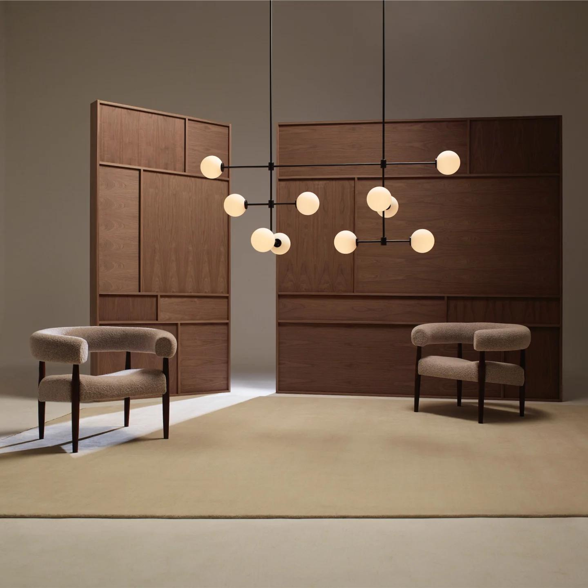 Modern Classic Alabaster Multi-Arm Chandelier