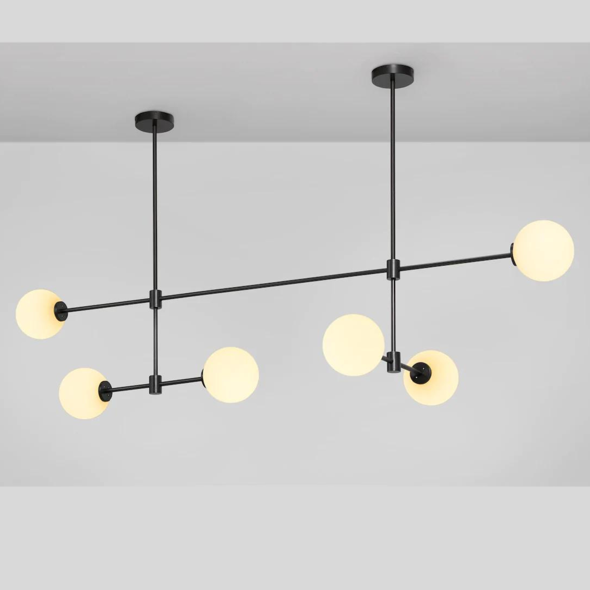 Modern Classic Alabaster Multi-Arm Chandelier
