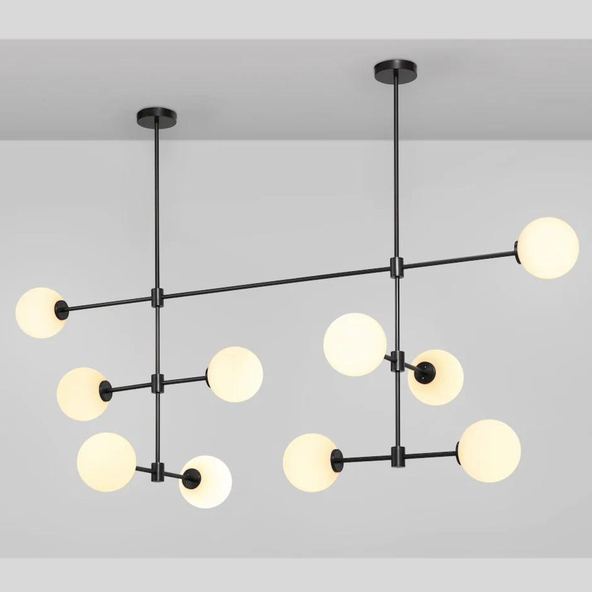 Modern Classic Alabaster Multi-Arm Chandelier