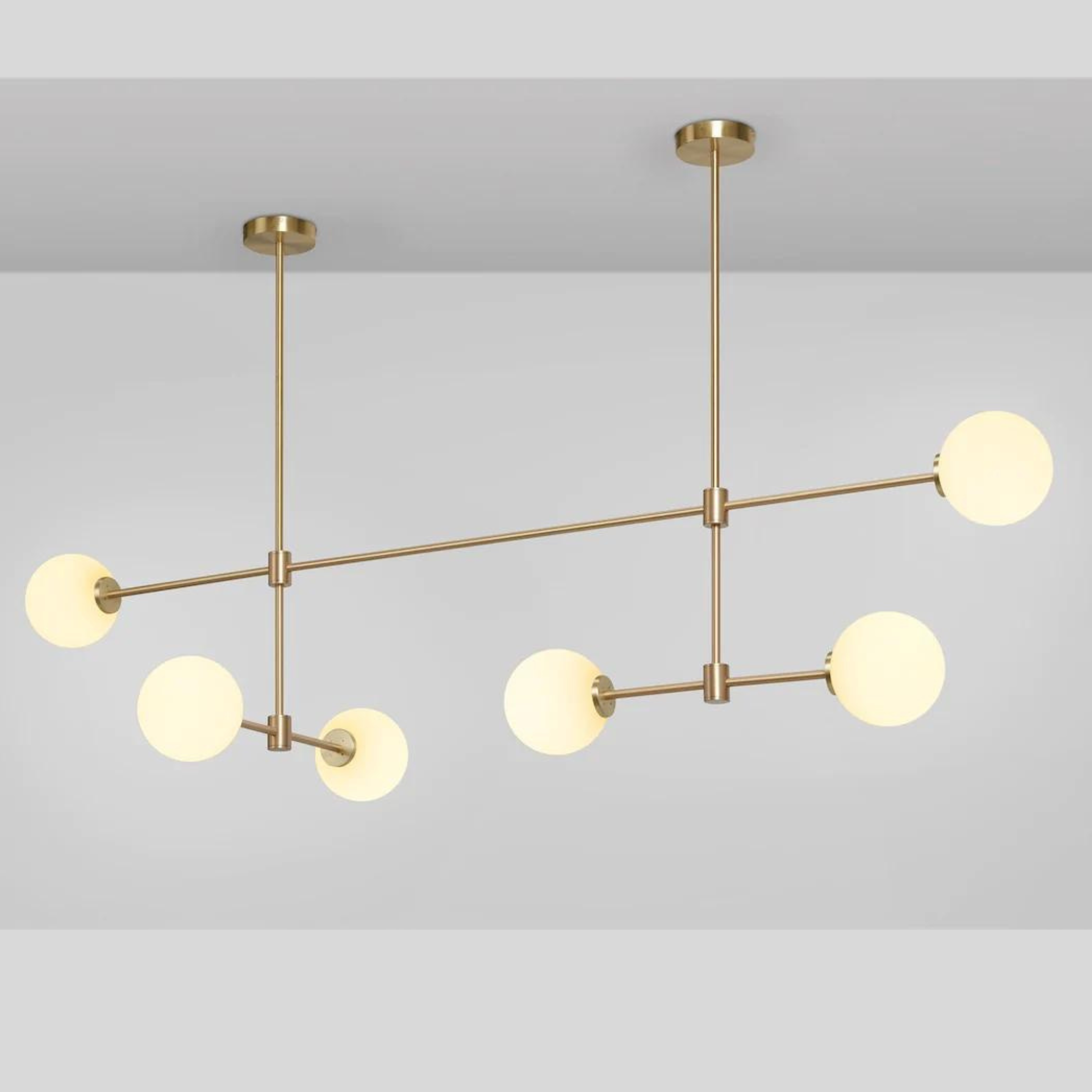 Modern Classic Alabaster Multi-Arm Chandelier