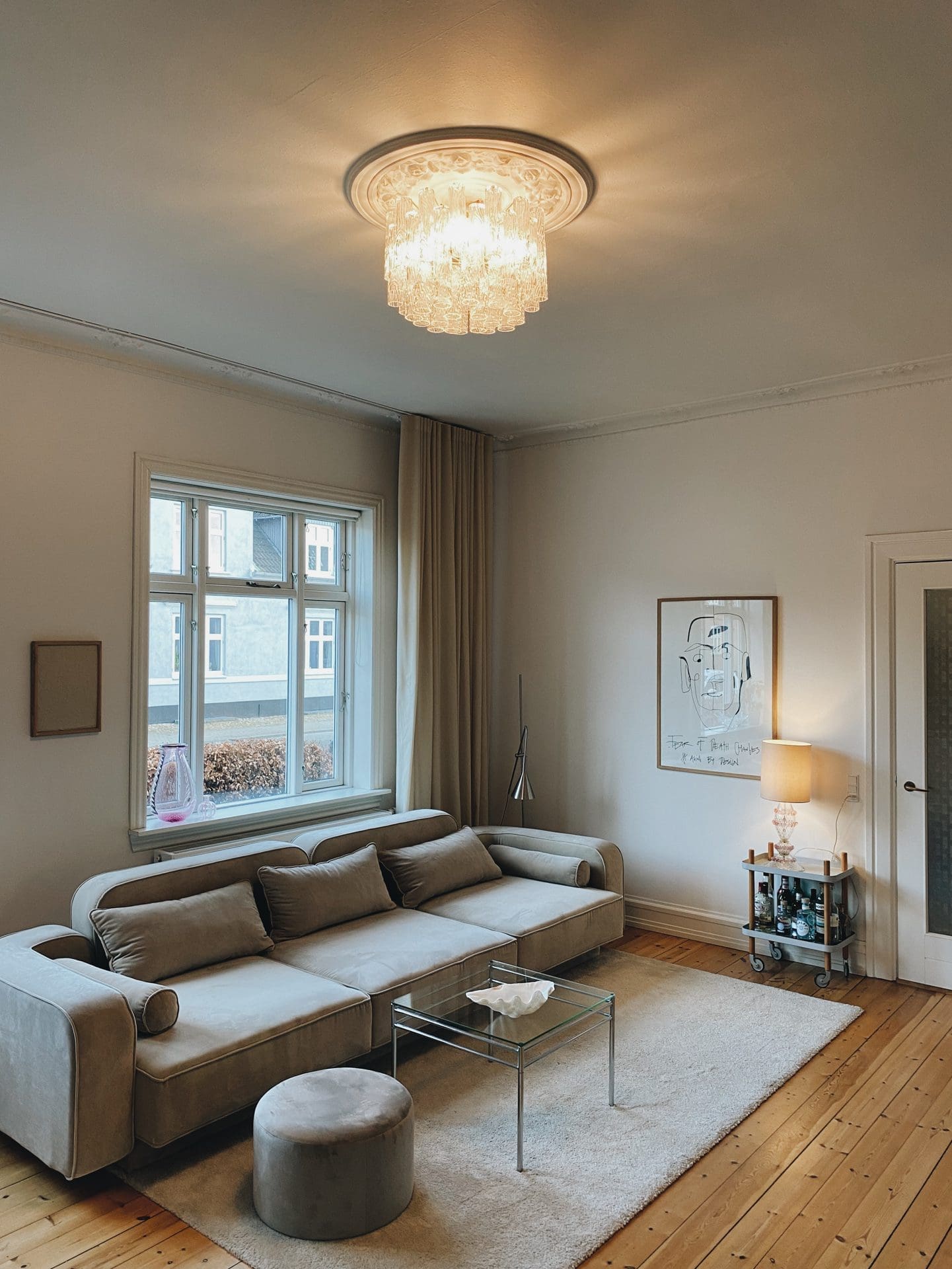 Pastel Art Glass Flush Mount