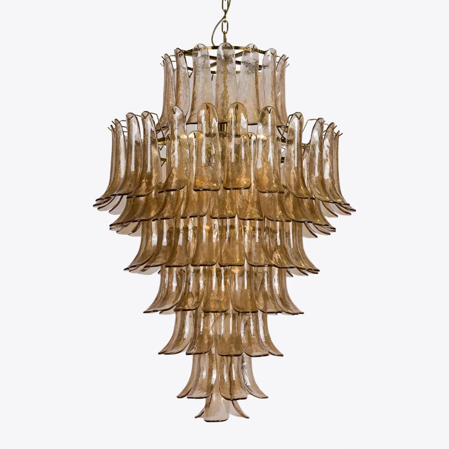Folia Art Amber Glass Chandelier