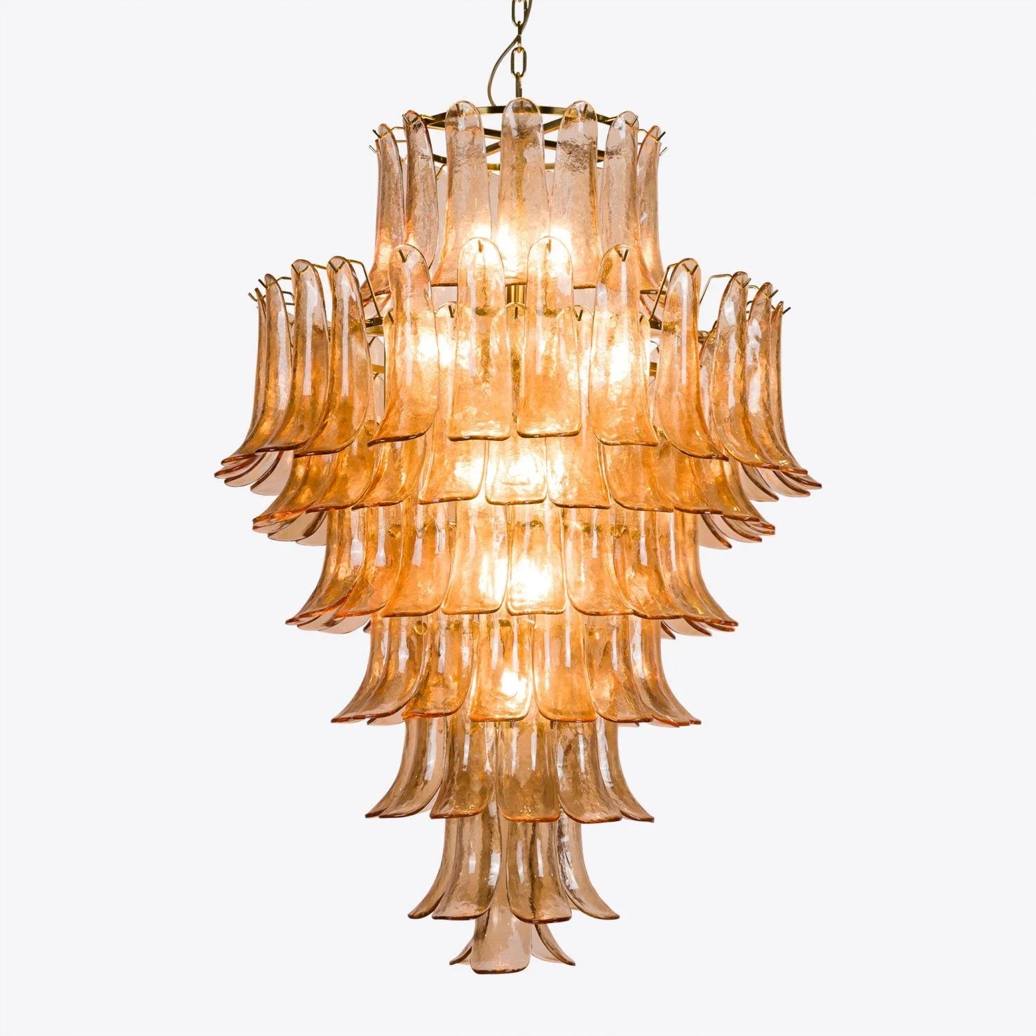 Folia Art Amber Glass Chandelier
