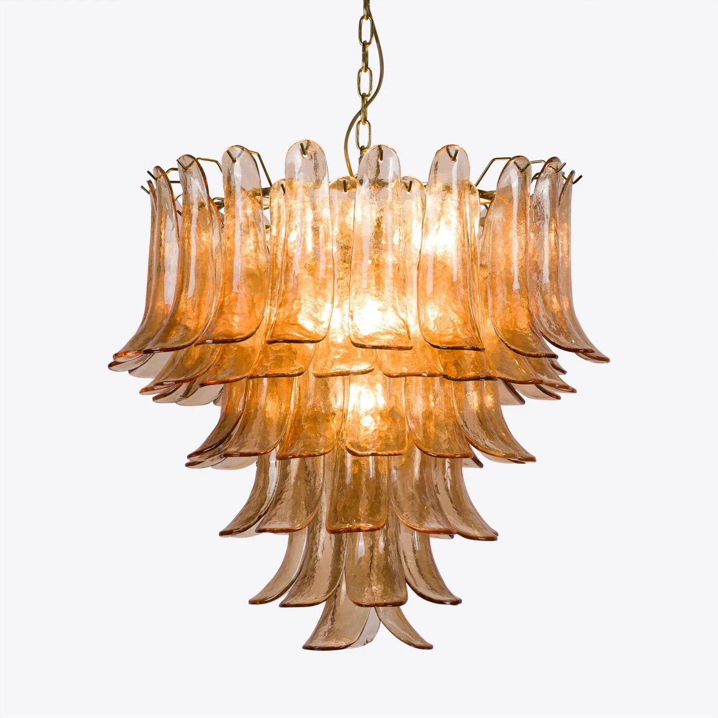 Folia Art Amber Glass Chandelier