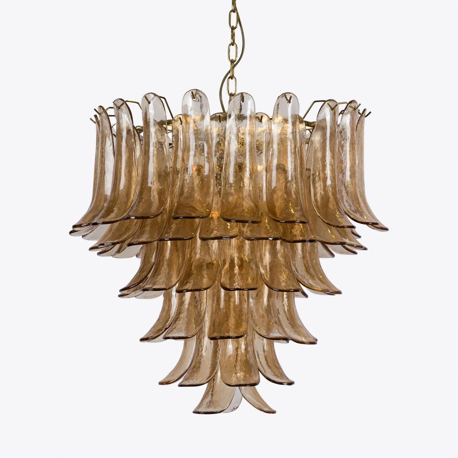 Folia Art Amber Glass Chandelier