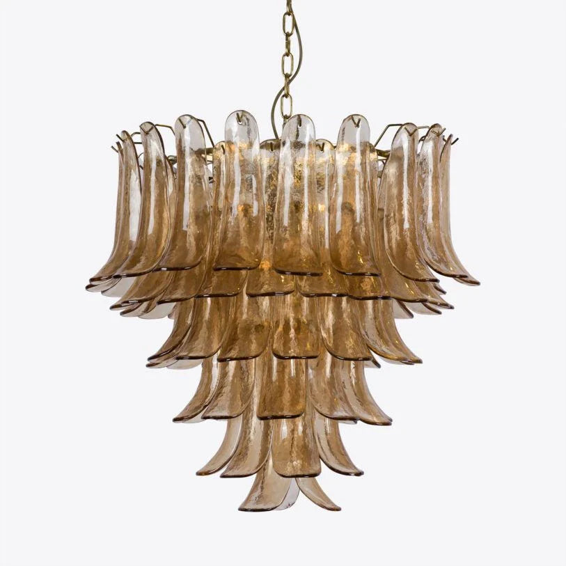 Folia Art Amber Glass Chandelier