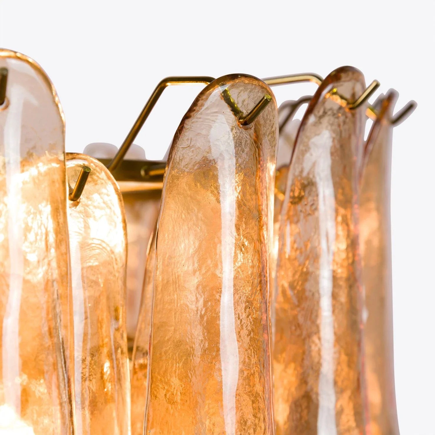 Folia Art Amber Glass Chandelier