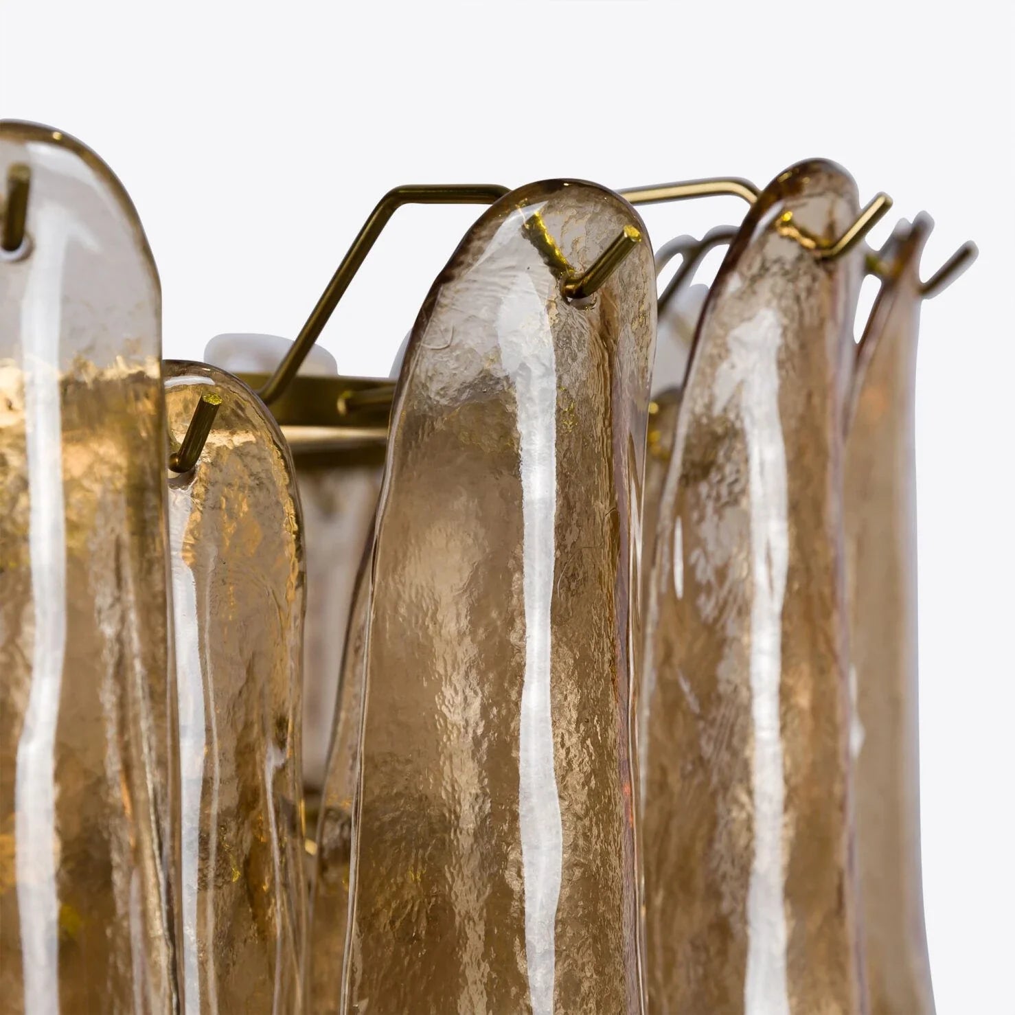 Folia Art Amber Glass Chandelier