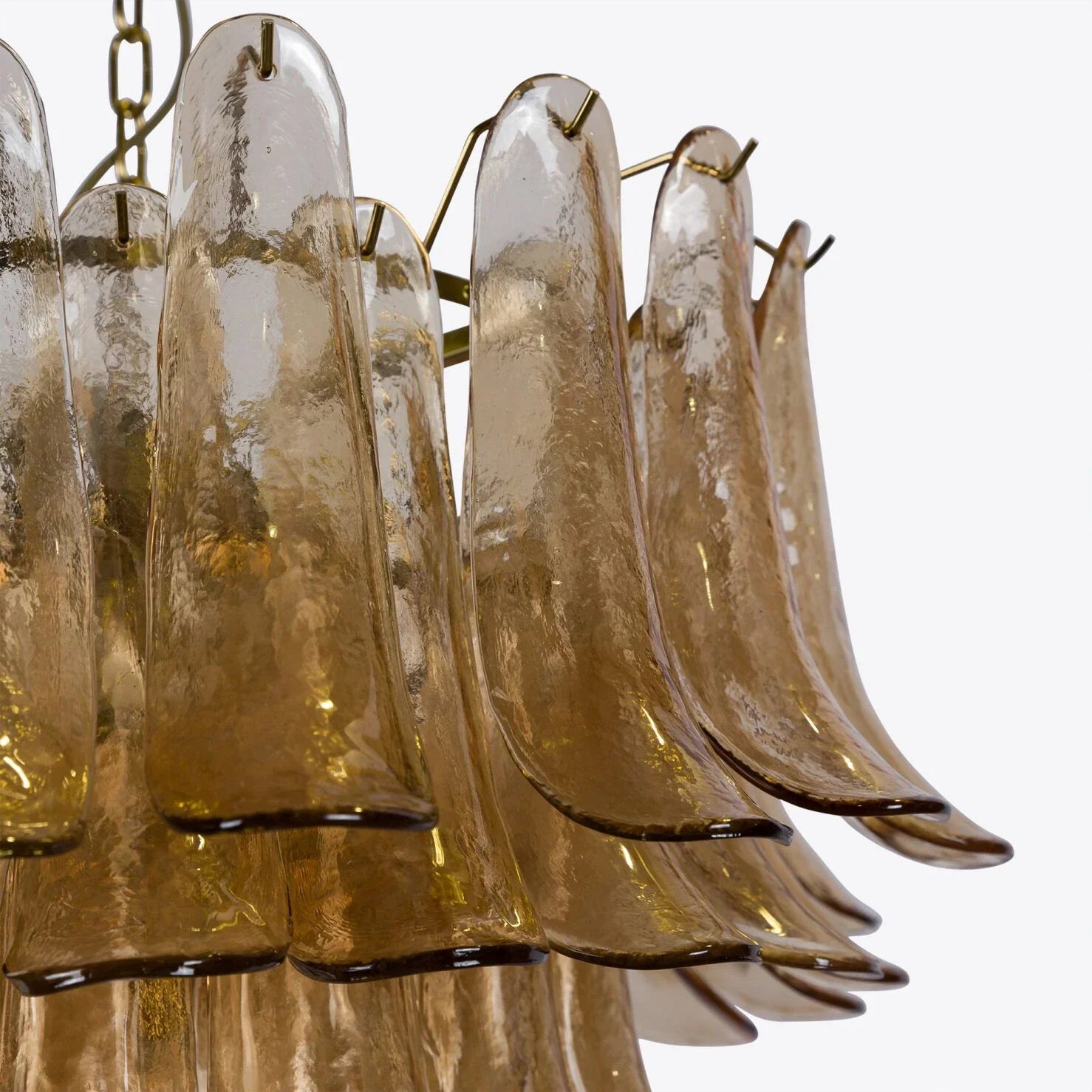 Folia Art Amber Glass Chandelier