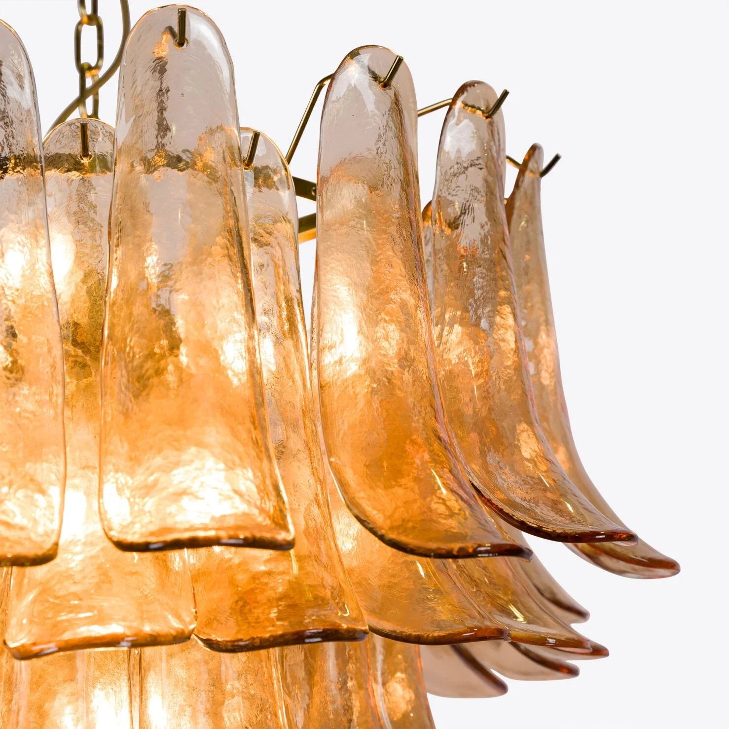 Folia Art Amber Glass Chandelier