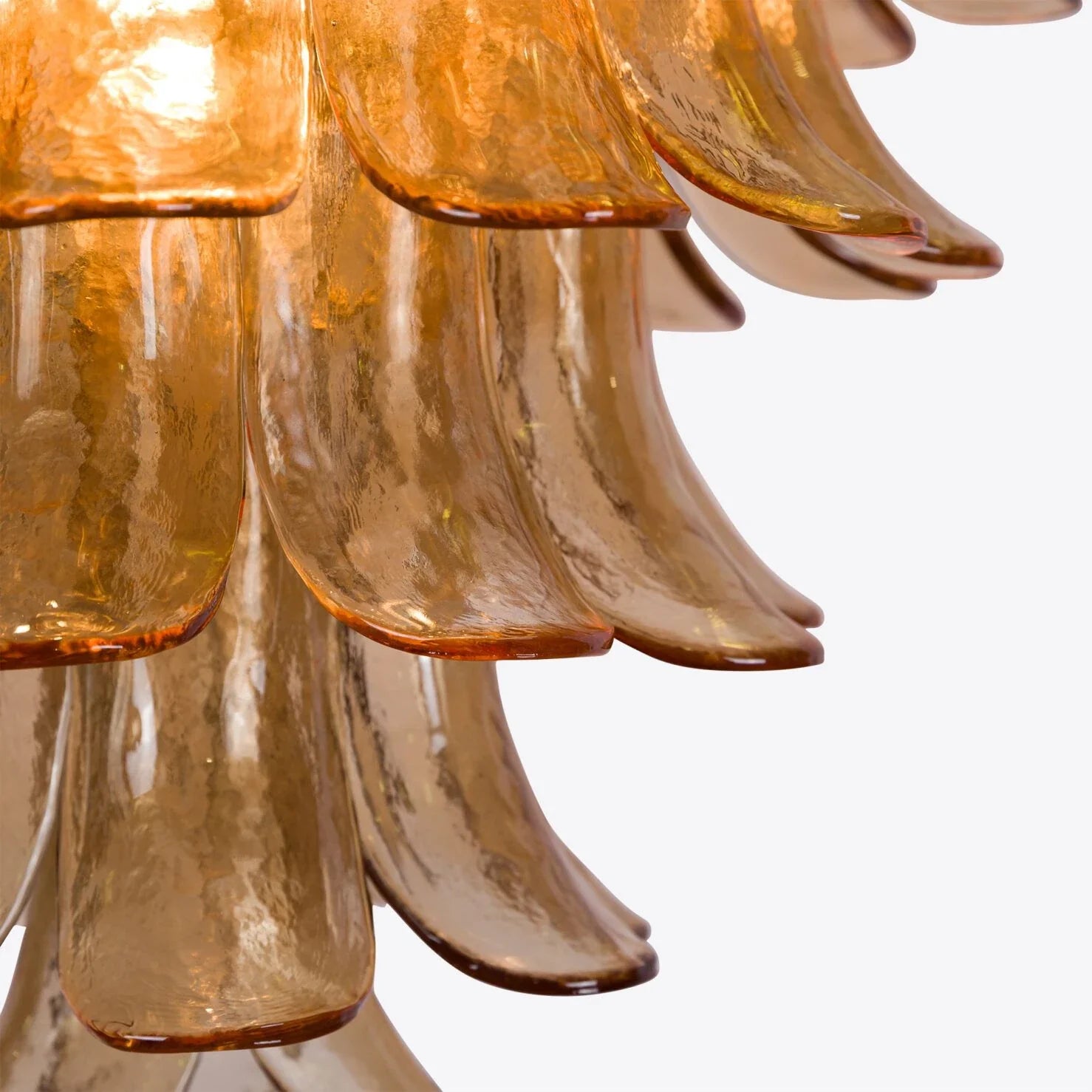 Folia Art Amber Glass Chandelier