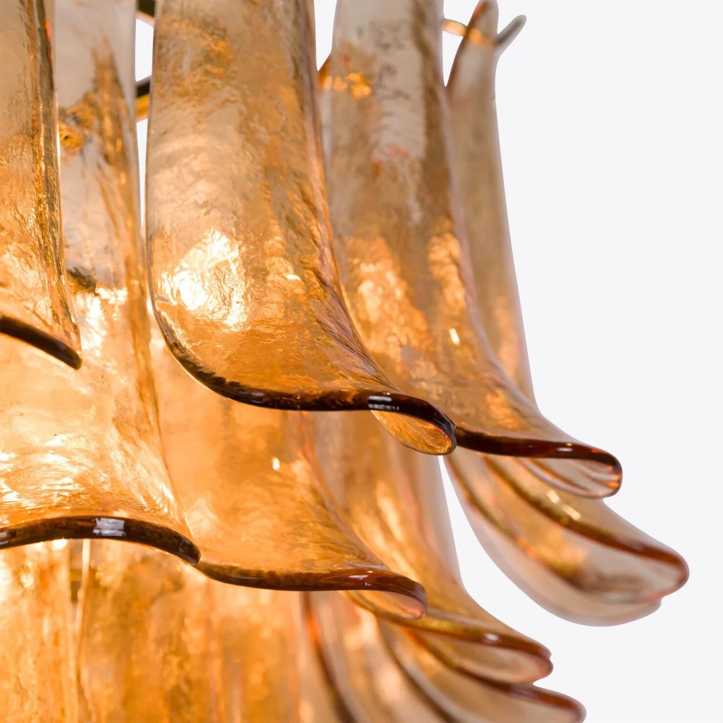 Folia Art Amber Glass Chandelier