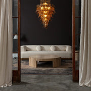 Folia Art Amber Glass Chandelier