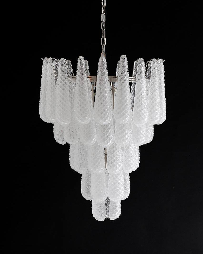 Pluvia Art Transparent Glass Chandelier – 52 Glasses
