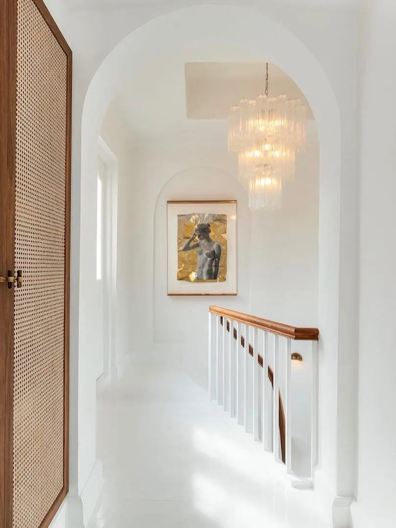 Pastel Art Glass Chandelier – 48 Tubes – Transparent