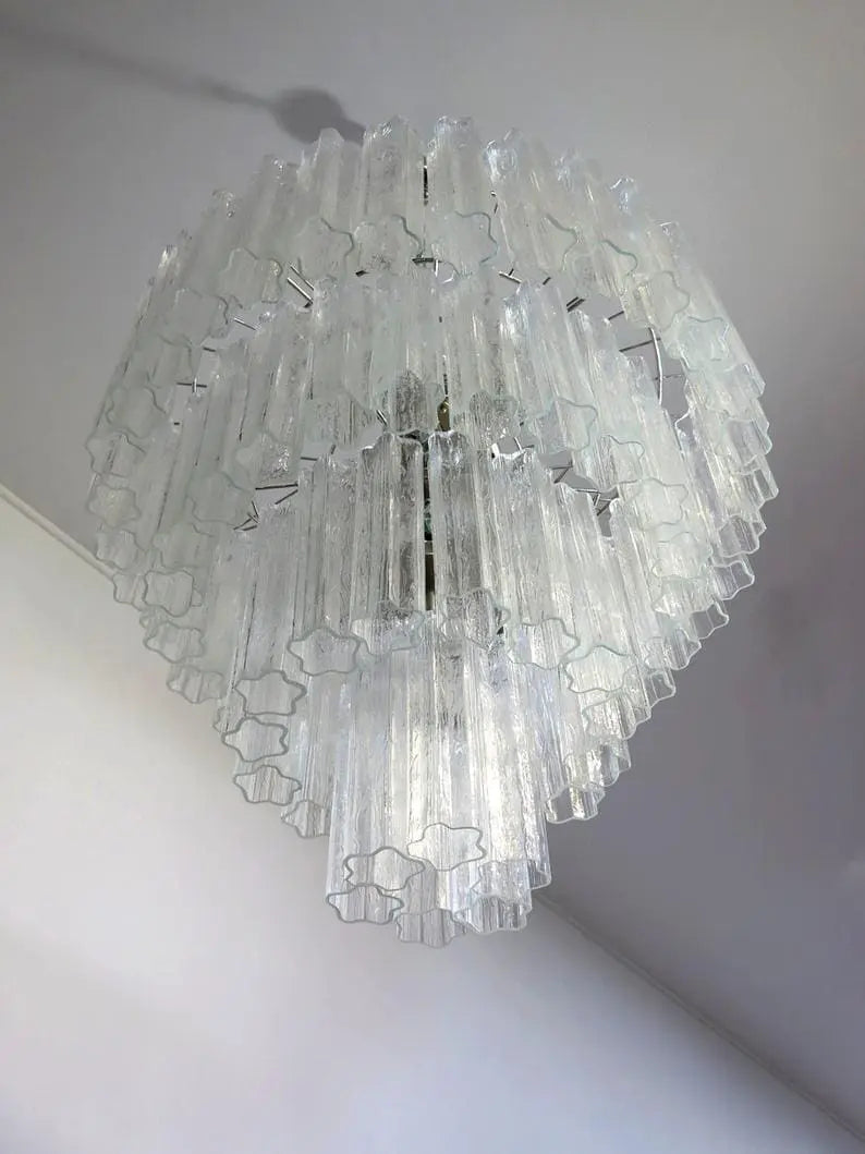 Pastel Art Transparent Glass Chandelier – 78 Tubes