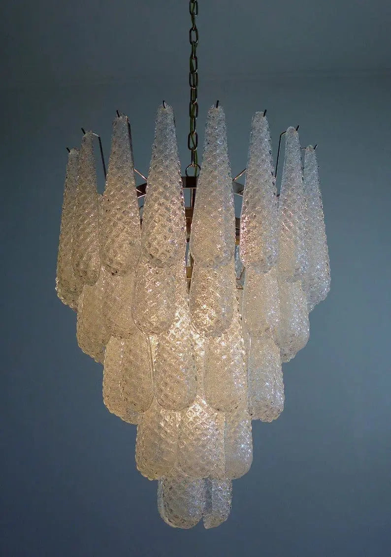 Pluvia Art Transparent Glass Chandelier – 52 Glasses