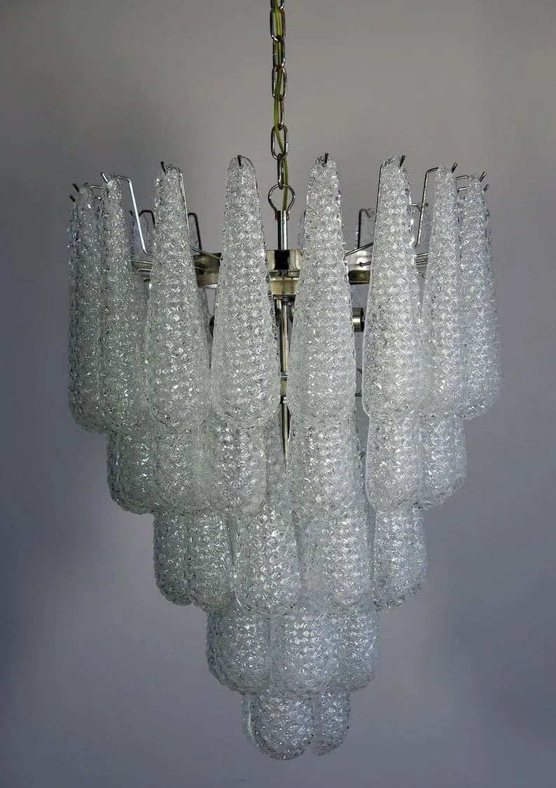 Pluvia Art Transparent Glass Chandelier – 52 Glasses