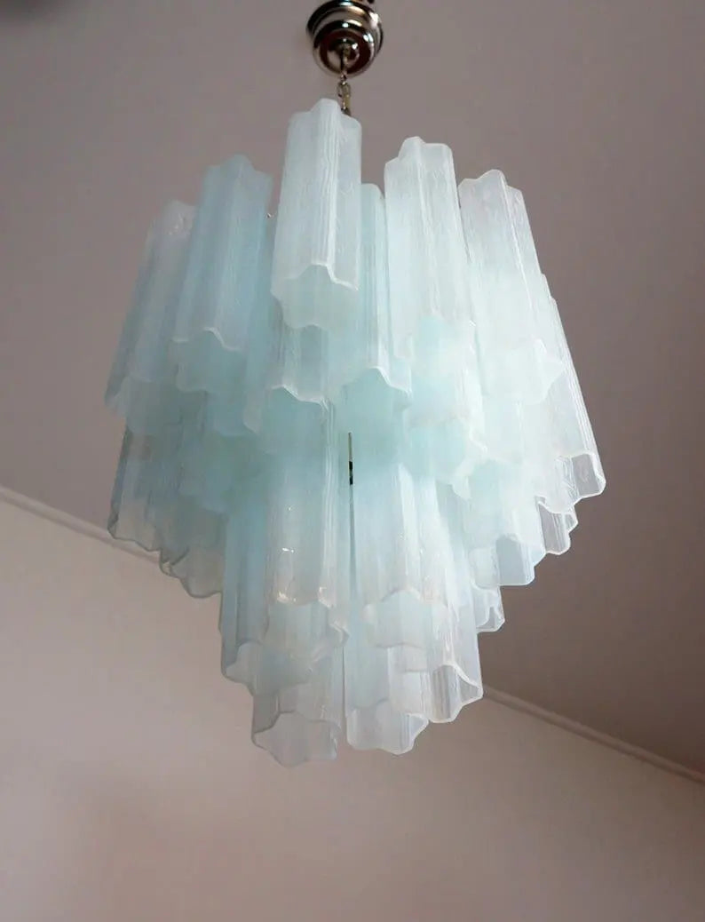 Pastel Art Glass Chandelier – 30 Tubes