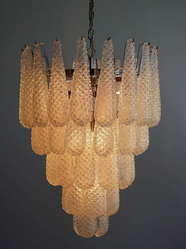 Pluvia Art Transparent Glass Chandelier – 52 Glasses