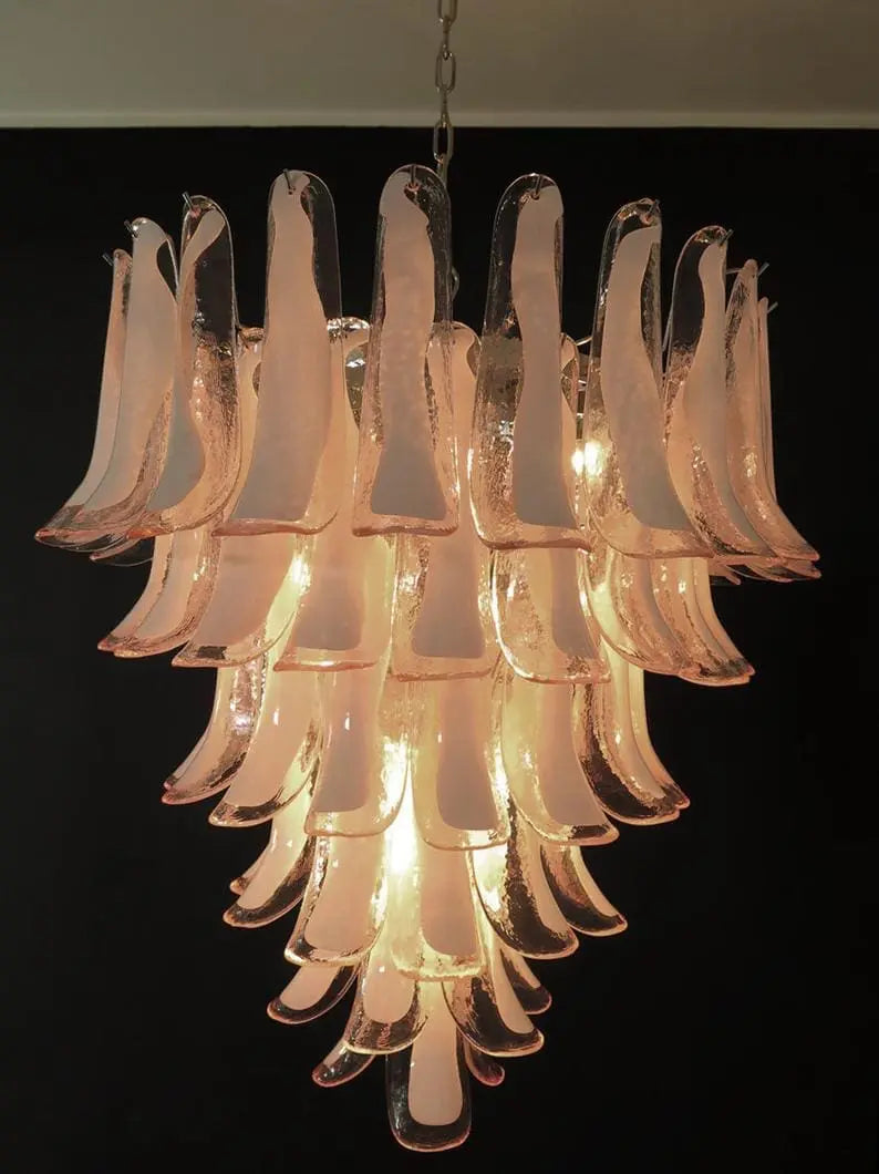 Anthesis Art Glass Chandelier – 75 petals – Pink