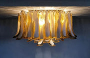 Anthesis Art Glass Chandelier – 64 Petals – Caramel