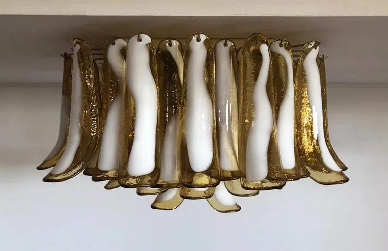 Anthesis Art Glass Chandelier – 64 Petals – Caramel