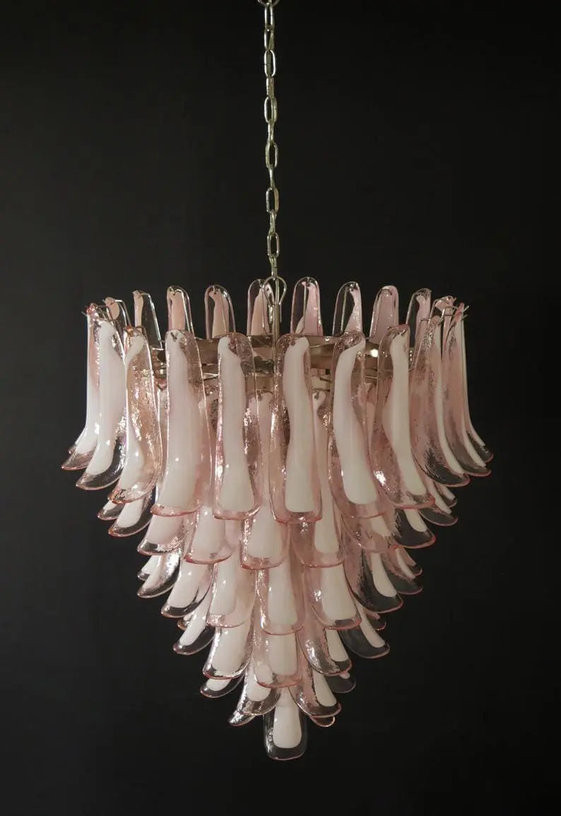 Anthesis Art Glass Chandelier – 75 petals – Pink