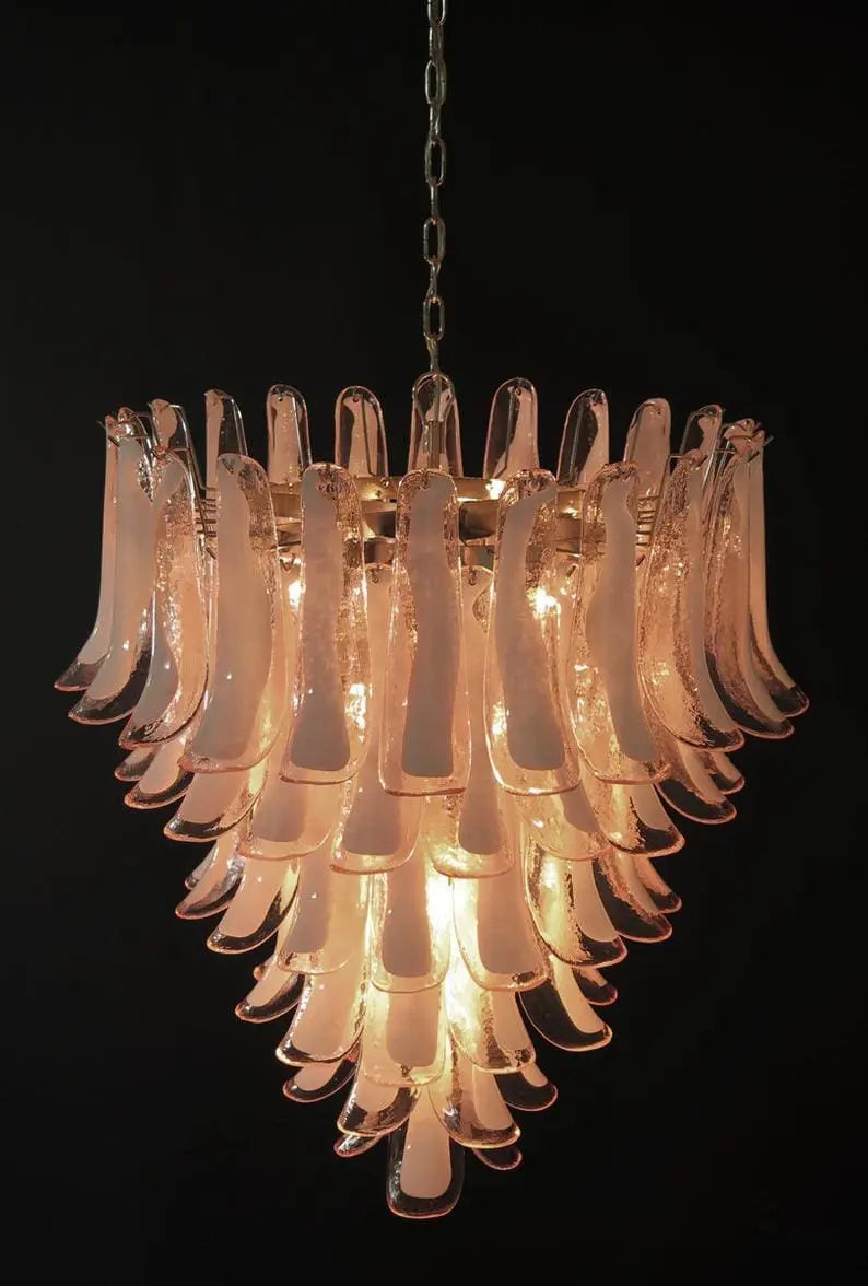 Anthesis Art Glass Chandelier – 75 petals – Pink