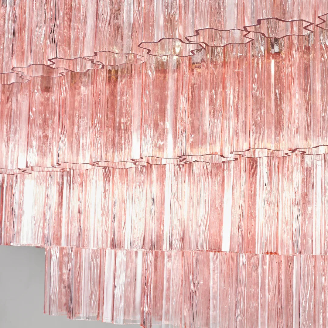 Pastel Art Glass Chandelier 48"